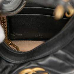 Pre Owned حقيبة غوتشي نصف قمر ميني GG سوداء