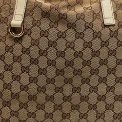 مملوكة مسبقًا Gucci Britt Beige/Off White GG Canvas and Leather Tote