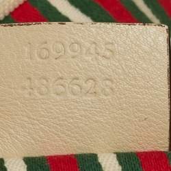 مملوكة مسبقًا Gucci Britt Beige/Off White GG Canvas and Leather Tote