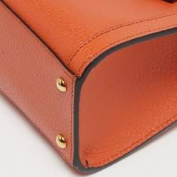 Pre Owned Gucci Diana Mini Orange Leather Tote