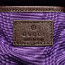 Pre Owned Gucci Gg Supreme Ophidia Handbag Chain Shoulder Bag Beige Brown Leather Gucci