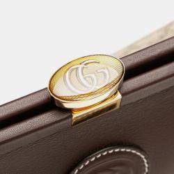 Pre Owned Gucci Gg Supreme Ophidia Handbag Chain Shoulder Bag Beige Brown Leather Gucci