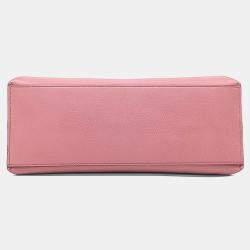 Pre Owned Gucci Pink Leather Daily Tote and Shoulder Bag
