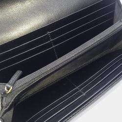 مملوكة مسبقًا Gucci Black Leather Marmont Long Wallet