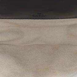 Pre Owned Gucci Black Leather Marmont Pouch