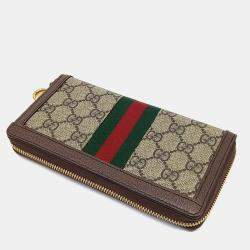 Pre Owned محفظة غوتشي أوفيديا لونج بيج بني PVC