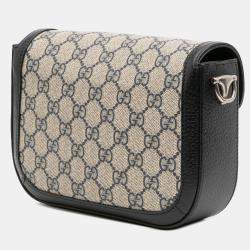 مملوكة مسبقًا Gucci Brown Small GG Supreme Horsebit 1955 Crossbody