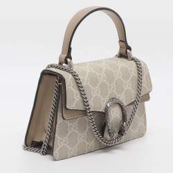مملوكة مسبقًا Gucci Dionysus Mini Beige GG Supreme Canvas Top Handle Bag
