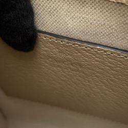 Pre Owned حقيبة يد صغيرة غوتشي انترلوك جي جي سوبريم 2-واي جلد بيج بي في سي