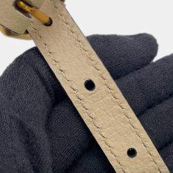 Pre Owned حقيبة يد صغيرة غوتشي انترلوك جي جي سوبريم 2-واي جلد بيج بي في سي