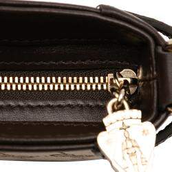 Pre Owned Gucci Brown Gucci Mini GG Supreme Moon Side Web Shoulder Bag