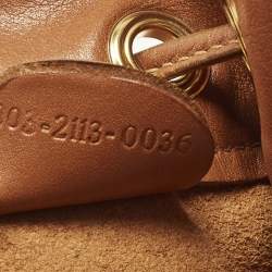 مملوكة مسبقًا حقيبة ظهر غووتشي بامبو جلد بني بحبل للكتف