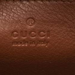 مملوكة مسبقًا حقيبة يد غوتشي ديانا صغيرة بايثون بني بمقبض بامبو