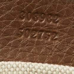 Pre Owned حقيبة كتف غوتشي سوهو متوسطة من الدنيم الأزرق بسلسلة