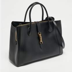 Pre Owned حقيبة يد غوتشي جاكي 1961 جلد أسود