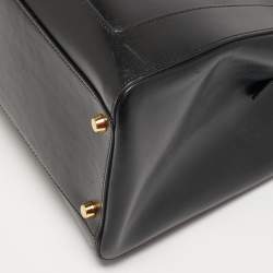 Pre Owned حقيبة يد غوتشي جاكي 1961 جلد أسود