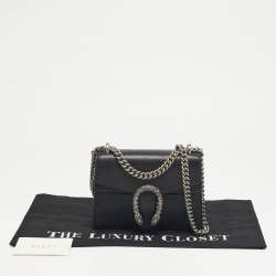 مملوكة مسبقًا حقيبة كتف غوتشي ديونيسوس كريستال جلد بورجوندي صغيرة