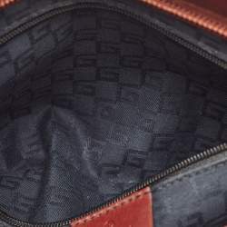 مملوكة مسبقًا Gucci Pleated Ombre Brown Leather Long Clutch