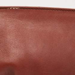 مملوكة مسبقًا Gucci Pleated Ombre Brown Leather Long Clutch