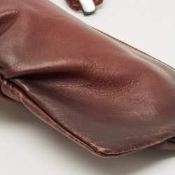 مملوكة مسبقًا Gucci Pleated Ombre Brown Leather Long Clutch