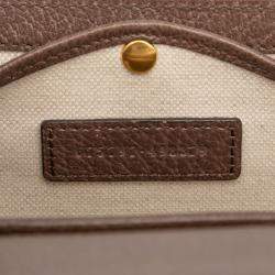 مملوكة مسبقًا Gucci Brown Small Jumbo GG Canvas Bamboo 1947 Top Handle Bag