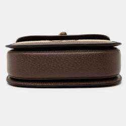 مملوكة مسبقًا Gucci Brown Small Jumbo GG Canvas Bamboo 1947 Top Handle Bag