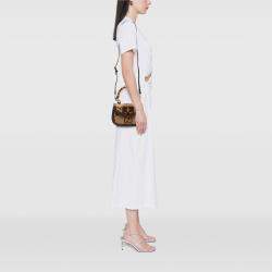 مملوكة مسبقًا Gucci Brown Small Jumbo GG Canvas Bamboo 1947 Top Handle Bag