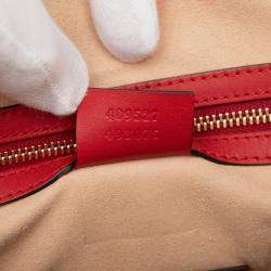 مملوكة مسبقًا Gucci Brown Medium GG Supreme Embroidered Satchel