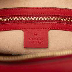 مملوكة مسبقًا Gucci Brown Medium GG Supreme Embroidered Satchel