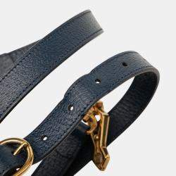 مملوكة مسبقًا حقيبة غوتشي مقبض �علوي من البامبو قماش كاينايدوسكوب جي جي مطلي متوسطة الذكرى المئوية 1947 زرقاء