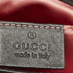 مملوكة مسبقًا Gucci GG Marmont Flap Mini Black Matelassé Velvet Shoulder Bag