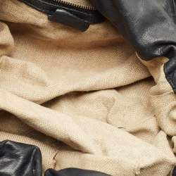 مملوكة مسبقًا Gucci Embroidered Hysteria Black Leather Hobo