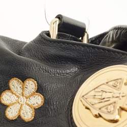 مملوكة مسبقًا Gucci Embroidered Hysteria Black Leather Hobo
