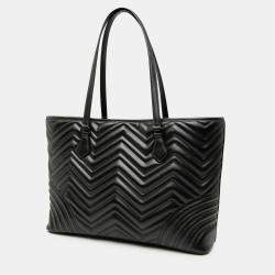 مملوكة مسبقًا حقيبة جلد ماتيلسّيه جي جي سوداء غوتشي مارمونت