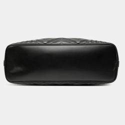 مملوكة مسبقًا حقيبة جلد ماتيلسّيه جي جي سوداء غوتشي مارمونت