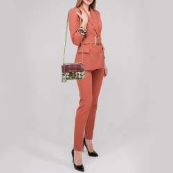 مملوكة مسبقًا حقيبة كتف غوتشي قفل جلد غوتشيسما وردي صغيرة