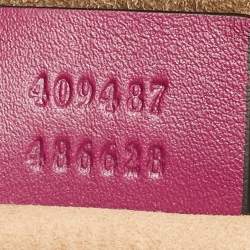 مملوكة مسبقًا حقيبة كتف غوتشي قفل جلد غوتشيسما وردي صغيرة