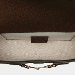 Pre Owned Gucci Brown Mini Jumbo GG Canvas Horsebit 1955 Crossbody