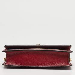 Pre Owned محفظة غوتشي ويب كوين مارغريت قماش GG سوبريم أحمر/بيج على سلسلة