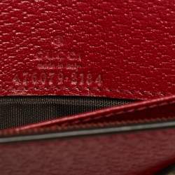 Pre Owned محفظة غوتشي ويب كوين مارغريت قماش GG سوبريم أحمر/بيج على سلسلة