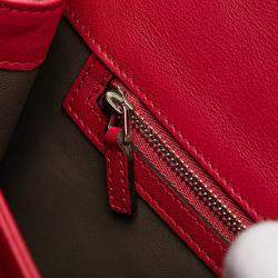 Pre Owned Gucci Red Medium Patent Dollar Interlocking G Crossbody