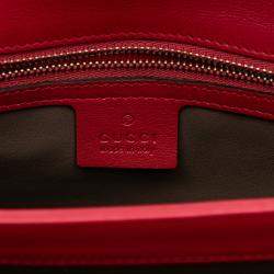 Pre Owned Gucci Red Medium Patent Dollar Interlocking G Crossbody