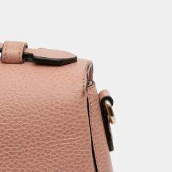 Pre Owned Gucci Pink Small Dollar Calfskin Interlocking G Satchel