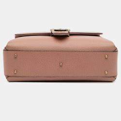 Pre Owned Gucci Pink Small Dollar Calfskin Interlocking G Satchel