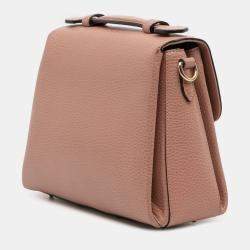 Pre Owned Gucci Pink Small Dollar Calfskin Interlocking G Satchel