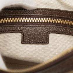 مملوكة مسبقًا حقيبة غوتشي كروس بودي قماش GG كبير بني مع الويب