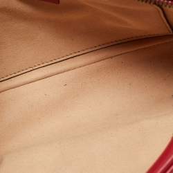 Pre Owned Gucci GG Marmont Small Red Matelassé Leather Camera Bag