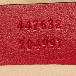 Pre Owned Gucci GG Marmont Small Red Matelassé Leather Camera Bag
