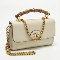 مملوكة مسبقًا حقيبة غوتشي ديانا مينى جلد بيج بيد علوية