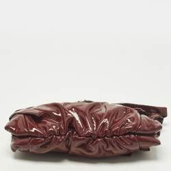 Pre Owned حقيبة كلتش غوتشي هيستيريا جلد لامعة أرجواني